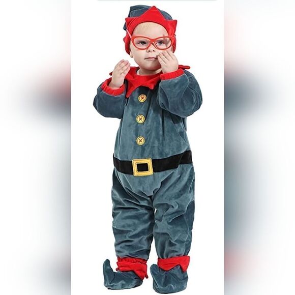 NWT Baby Velvet Elf Costume - Picture 1 of 6